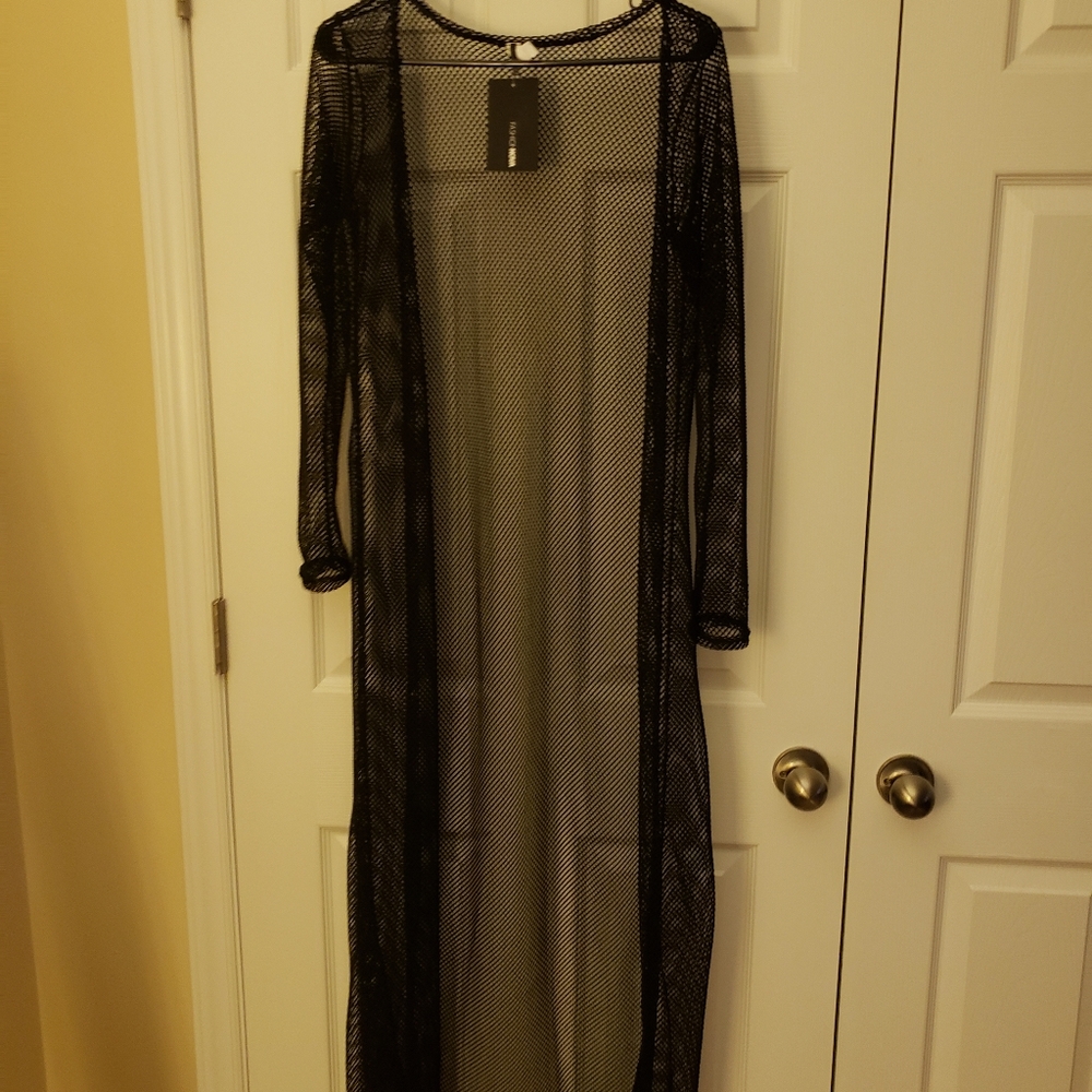Black swimsuit coverup